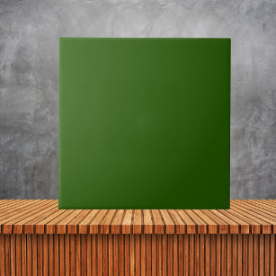 Minimalist Classic Green Solid Colour #245501 Tile