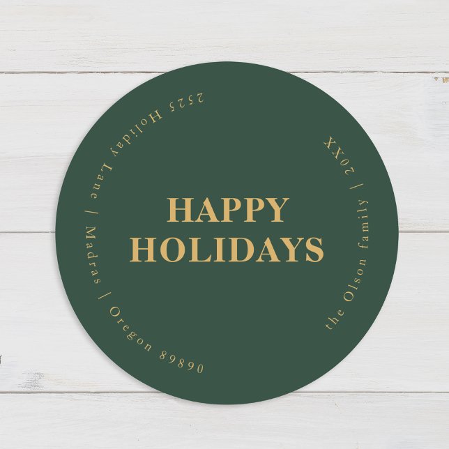 Minimalist Classic Holidays Green Envelope Seals (Creator Uploaded)