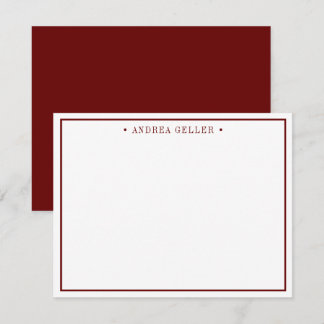 Minimalist Classic Maroon Border Card