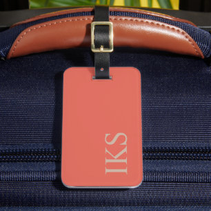 Minimalist Classic Monogrammed Chic Colourful Luggage Tag