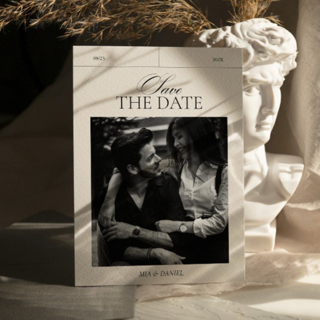 Minimalist Classic Photo Wedding Save the Date (Creator Uploaded)