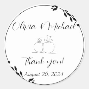 Minimalist  classic round sticker