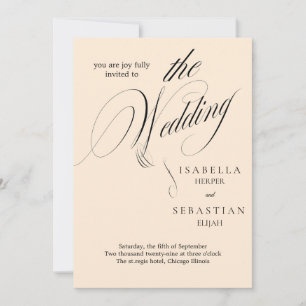 Minimalist Classic Script Wedding Invite