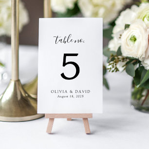 Minimalist Classic Table Number