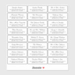 Minimalist classic wedding guest address labels<br><div class="desc">Personalised solid black and white classy elegant wedding guest name and address mailing labels with a chic calligraphy script.</div>