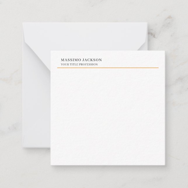 Minimalist Classical Plain Professional Card (Front)