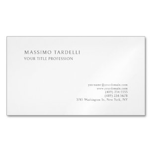 Minimalist Classical Plain Professional Magnetic Business Card