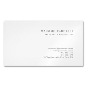 Minimalist Classical Plain Professional Magnetic Business Card