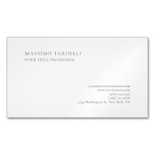Minimalist Classical Plain Professional Magnetic Business Card