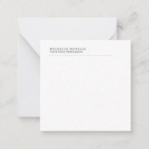 Minimalist Classical Plain Professional Own Name Card
