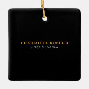 Minimalist Classical Professional Black Gold Color Ceramic Ornament