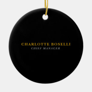 Minimalist Classical Professional Black Gold Color Ceramic Tree Decoration