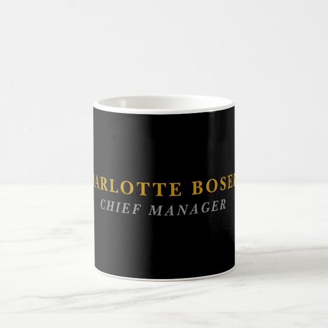 Minimalist Classical Professional Black Gold Colou Coffee Mug (Center)