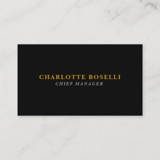 Minimalist Classical Professional Black Gold Colou Enclosure Card