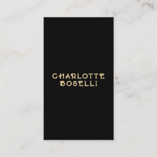 Minimalist Classical Professional Black Gold Colou Enclosure Card