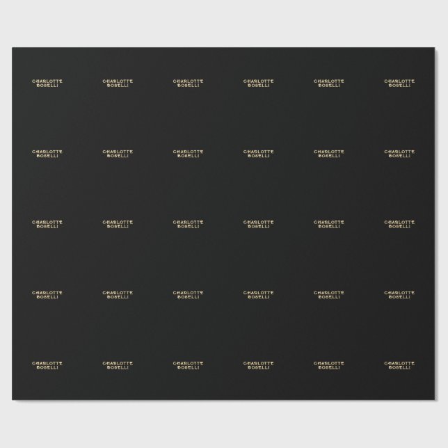 Minimalist Classical Professional Black Gold Colou Wrapping Paper (Flat)