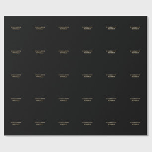 Minimalist Classical Professional Black Gold Colou Wrapping Paper