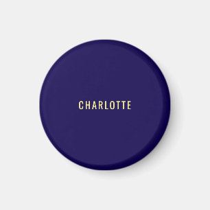 Minimalist Classical Professional Blue Color Name Magnet