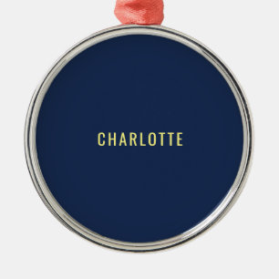 Minimalist Classical Professional Blue Color Name Metal Tree Decoration