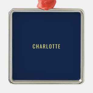 Minimalist Classical Professional Blue Color Name Metal Tree Decoration