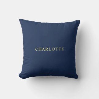 Minimalist Classical Professional Blue Colour Name Cushion