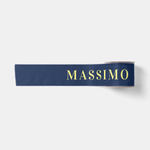 Minimalist Classical Professional Blue Colour Name Satin Ribbon