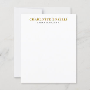 Minimalist Classical Professional Gold Color