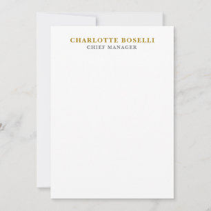 Minimalist Classical Professional Gold Color