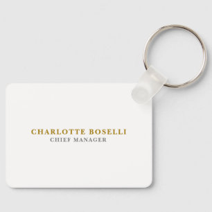 Minimalist Classical Professional Gold Color Key Ring