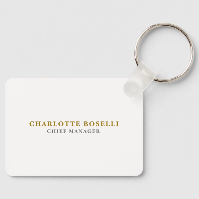 Minimalist Classical Professional Gold Color Key Ring (Front)