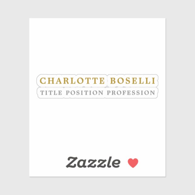 Minimalist Classical Professional Gold Colour (Sheet)