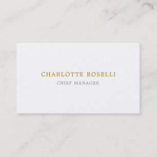Minimalist Classical Professional Gold Colour Business Card