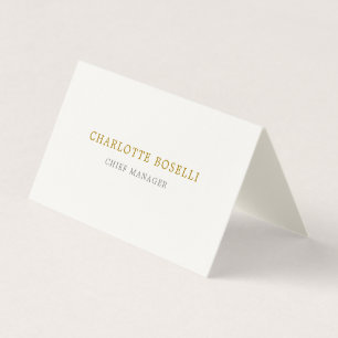 Minimalist Classical Professional Gold Colour Business Card