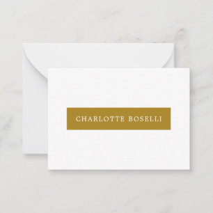 Minimalist Classical Professional Gold Colour Card