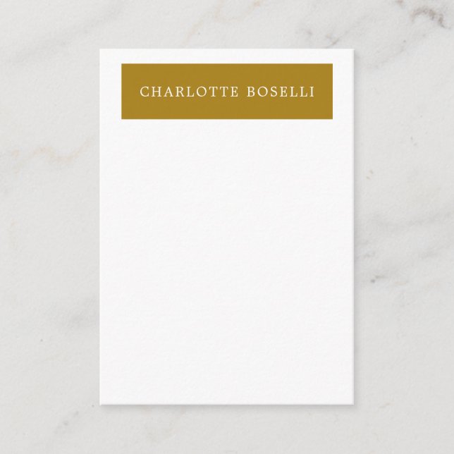 Minimalist Classical Professional Gold Colour Enclosure Card (Front)