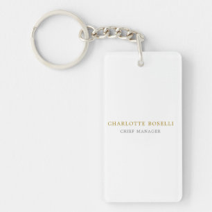 Minimalist Classical Professional Gold Colour Key Ring