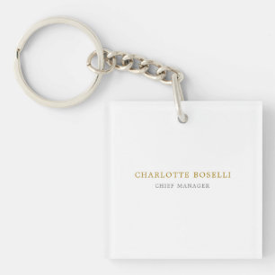 Minimalist Classical Professional Gold Colour Key Ring