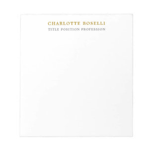 Minimalist Classical Professional Gold Colour Notepad