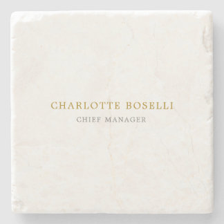 Minimalist Classical Professional Gold Colour Stone Coaster