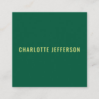Minimalist Classical Professional Green Yellow Enclosure Card