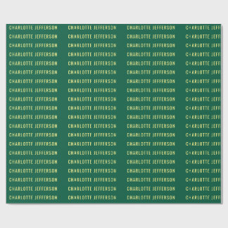 Minimalist Classical Professional Green Yellow Wrapping Paper