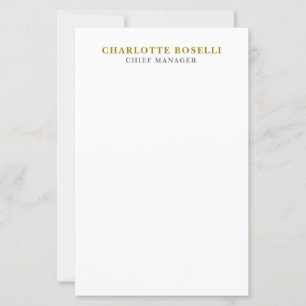 Minimalist Classical Professional Paper Sheet