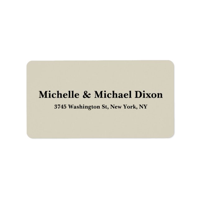 Minimalist Classical Stylish Elegant Label (Front)