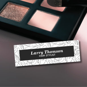 Minimalist Classy Black White Abstract Pattern  Name Tag