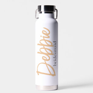 Minimalist Classy Simple Bridesmaid Favour Water Bottle