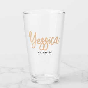 Minimalist Classy Simple Bridesmaid  Glass