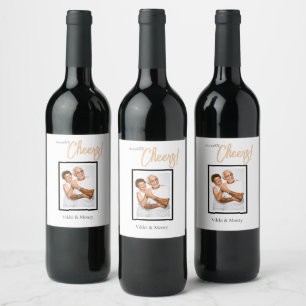 Minimalist Classy Simple Personalised Engagement Wine Label