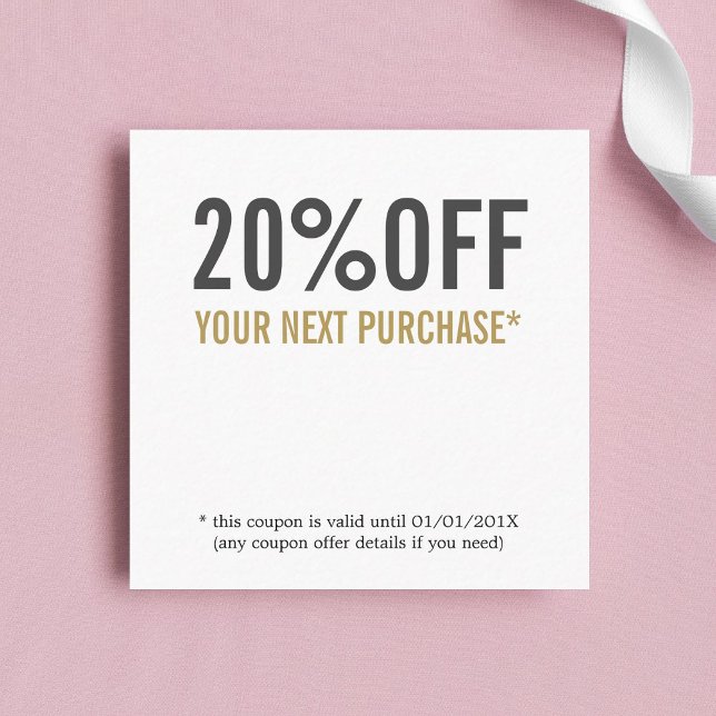 Minimalist Clean Bold Beauty Salon Coupon (Creator Uploaded)