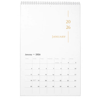 Minimalist Clean Design Calendar