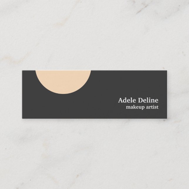 Minimalist Clean Elegant Makeup Artist Mini Business Card (Front)
